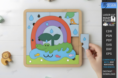 Kids Puzzle Game Laser Cut | Kids Laser | Montessori Toys Product Image 1