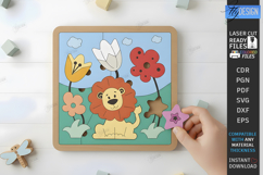 Kids Puzzles Laser Cut Bundle | Kids Laser | Montessori Toys Product Image 5