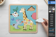 Kids Puzzles Laser Cut Bundle | Kids Laser | Montessori Toys Product Image 6