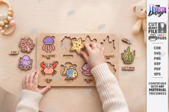 Toddler Wooden Matching Puzzle Laser Cut Bundle | Montessori Product Image 17