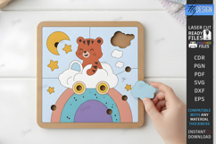 Kids Puzzle Game Laser Cut | Kids Laser | Montessori Toys Product Image 1
