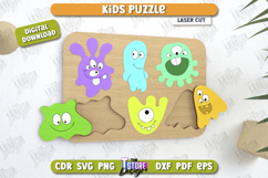 Kids Wooden Puzzle Laser Cut | Montessori | Educational Game Product Image 1