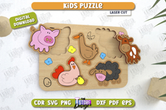 Kids Wooden Puzzle Laser Cut | Montessori | Educational Game Product Image 1