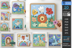 Kids Puzzles Laser Cut Bundle | Kids Laser | Montessori Toys Product Image 1