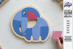 Kids Animal Puzzle Laser Cut | Montessori Educational Toys Product Image 1