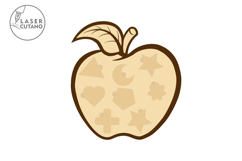 Wooden Apple Shape Sorter Toy - Kids Puzzle Laser Cut File Product Image 4