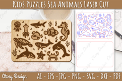 Kids Puzzles Sea Animals Lasercut | Wooden Montessor Product Image 3