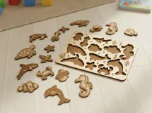Kids Puzzles Sea Animals Lasercut | Wooden Montessor Product Image 2