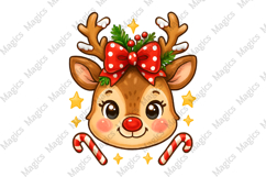 Kids Reindeer Christmas PNG Product Image 1