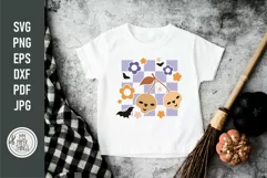 Cerries Skull svg You can use for your Retro Halloween shirts, baby onsie, bodysuits, bibs and more. Use Kids Halloween svg for decals, posters, signs, stickers