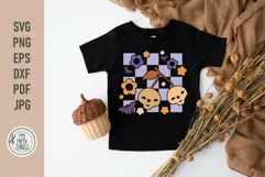 Cerries Skull svg You can use for your Retro Halloween shirts, baby onsie, bodysuits, bibs and more. Use Kids Halloween svg for decals, posters, signs, stickers