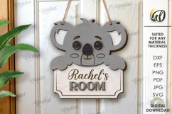 Kid's Room Decor Laser Cut. Baby Room Door Sign SVG Product Image 1