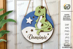 Kid's Room Decor Laser Cut. Baby Room Door Sign SVG Product Image 1