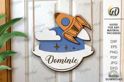 Kid's Room Decor Laser Cut. Baby Room Door Sign SVG Product Image 1