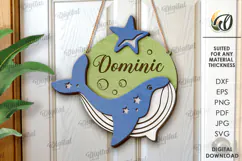 Kid's Room Decor Laser Cut. Baby Room Door Sign SVG Product Image 1