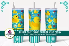 rubber duckie 20 oz skinny tumbler wrap sublimation