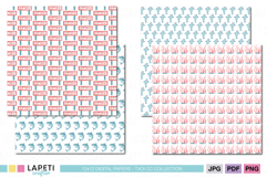 Fun shark birthday themed scrapbook paper for kids crafts