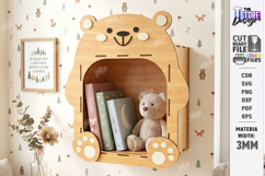 Kids Room Wall Shelf Laser Cut | Nursery Bookshelf Laser Cut Product Image 1