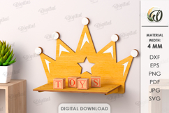 Kids Shelf Laser Cut. Kids Room Wall Decor SVG Product Image 1
