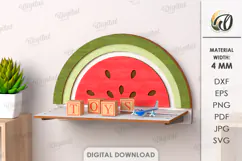 Kids Shelf Laser Cut. Kids Room Wall Decor SVG Product Image 1