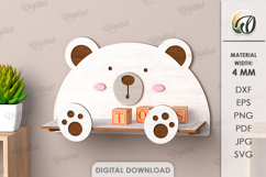 Kids Shelf Laser Cut. Kids Room Wall Decor SVG Product Image 1