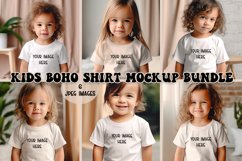 Kids Boho Shirt Mockup Bundle Product Image 1