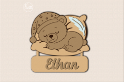 Personalized Sleeping Animals Kids Name Signs Set of 7 Product Image 6