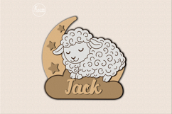 Personalized Sleeping Animals Kids Name Signs Set of 7 Product Image 10