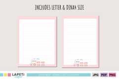 kawaii love-themed printable paper bundle