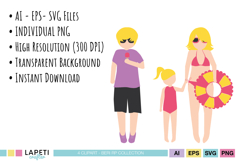 beach family design png