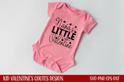 Nana's little valentine SVG, Kids Valentine Svg Product Image 1