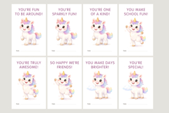 Valentine Classroom Cards Unicorn, card for girl Product Image 2