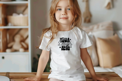 Kids White T-Shirt Mockups , Kids Bella Canvas Mockup Product Image 1