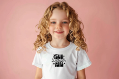 Kids White T-Shirt Mockups , Kids Bella Canvas Mockup Product Image 1