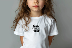 Kids White T-Shirt Mockups , Kids Bella Canvas Mockup Product Image 1