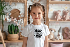 Kids White T-Shirt Mockups , Kids Bella Canvas Mockup Product Image 1