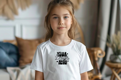 Kids White T-Shirt Mockups , Kids Bella Canvas Mockup Product Image 1