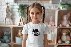 Kids White T-Shirt Mockups , Kids Bella Canvas Mockup Product Image 1