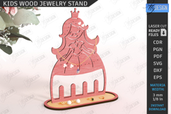 Kids Jewelry Stand Laser Cut|Accessory Holder|Earrings Stand Product Image 4