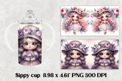 Cute doll kids sippy cup | Kids tumbler | Sippy cup PNG Product Image 1