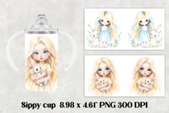 Cute doll kids sippy cup | Kids tumbler | Sippy cup PNG Product Image 1