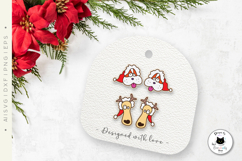 Cute Christmas Stud Earrings Laser Cut SVG Product Image 3
