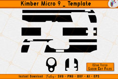 Kimber Micro 9 Firearms Gun Template Vector SVG