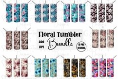 Floral 20oz Tumbler PNG Sublimation Bundle, Floral Bundle Product Image 1