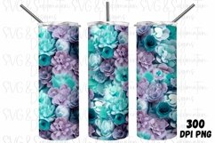 Floral 20oz Tumbler PNG Sublimation Bundle, Floral Bundle Product Image 9