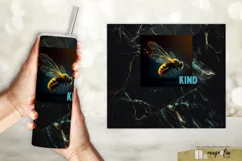Bee kind Black tumbler wrap sublimation design png Product Image 2