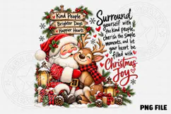 Kind People Christmas Santa & Reindeer Christmas Joy Design Product Image 1