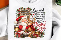 Kind People Christmas Santa & Reindeer Christmas Joy Design Product Image 2