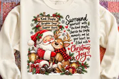 Kind People Christmas Santa & Reindeer Christmas Joy Design Product Image 4