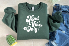 Kind vibes only SVG, Motivational SVG, Kindness artwork Product Image 3
